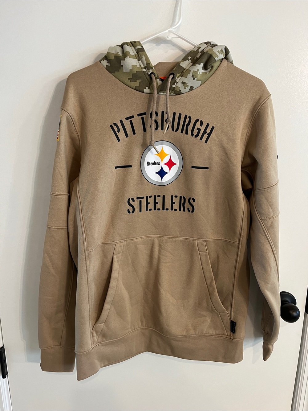 Mens Size Small Pittsburgh Steelers Salute To Service Nike Dri Fit Hoodie